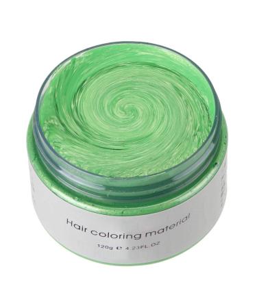 Hair Coloring Wax KooJoee Temporary Hair Dye Easy Wash Hairstyle Cream 4.23 oz Disposable Hair Pomades Natural Matte Hair Modeling Wax for Party Cosplay Nightclub Masquerades Halloween - Green