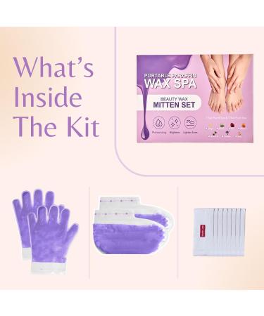 10-Minute Lavender Paraffin Hand & Foot Treatments | Self-Contained Wax Gloves & Booties for Intensive Hydration | At-Home Spa Experience - Buy Online on GoSupps.com