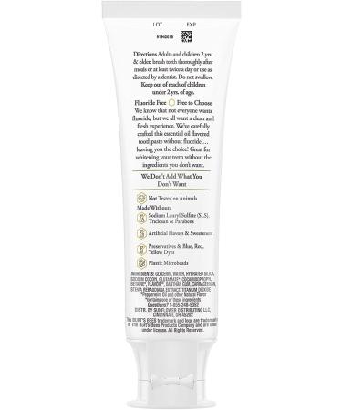 P&G Burts Bees Purely White Toothpaste 4.7oz Zen Peppermint - Pack of 2 - Buy Online on GoSupps.com