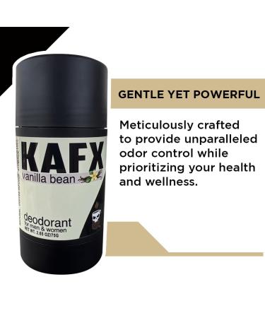 Natural Deodorant for Women and Men - Vanilla Bean Odor-Fighting Coffee Oil Organic Baking Soda-Free Aluminum-Free Paraben-Free Dye-Free 2 Pack 2.65 oz/75 g - Buy Online on GoSupps.com