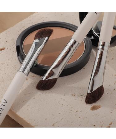 Premium Angled Eyeshadow Brush & Bevel Nose Contour Brush - Horse Hair Makeup Tool for Flawless Eye Looks - Buy Online on GoSupps.com