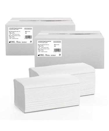 8 000 paper towels Arnomed towels made of paper in ZZ fold 2-layer hand-cloth paper in white 24x21cm towels recycled 40x200 soft paper towels for donors paper towels folding towels 2-layer white 2 boxes