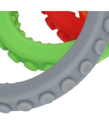 4-Piece Silicone Baby Bite Ring Bracelet - Coolable Heat-Resistant Gum Relief Dental Toys for Front Teeth - Buy Online on GoSupps.com