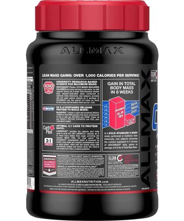 ALLMAX Nutrition - QUICKMASS - NEW SIZE - Weight Gainer & Rapid Gain Catalyst Chocolate 3.5 Pound 3.5 Lb - Buy Online on GoSupps.com