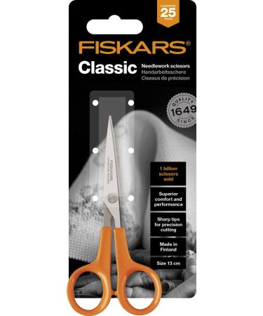 Fiskars Classic Micro-Tip Needlework  Metal  Orange  5.9 x 1.2 x 12.6 cm - Buy Online on GoSupps.com