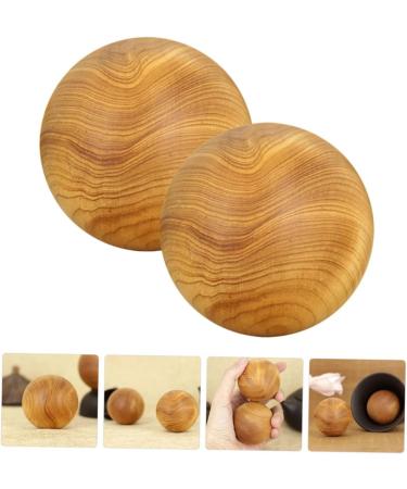 Fomiyes 2-Pack Wooden Massage Balls - Finger Acupressure Chinese Meditation & Stress Relief for Hands & Feet - Buy Online on GoSupps.com
