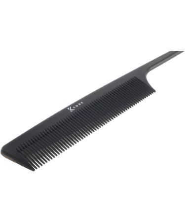 Kobe Professional Carbon Fibre Tail Comb - Fine Teeth, Lightweight, Shatter-Proof, Anti-Static - 227mm - Buy Online on GoSupps.com