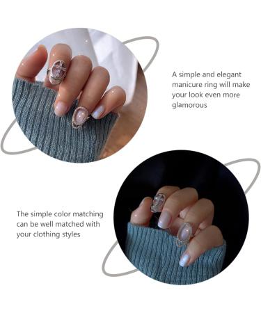GALPADA 1pc Fingernail Cover Fingernail Ring Jewelry Opening Nail Art Charm Crystal Duster Thumb Nail Ring Little Nail Ring Crystal Fingernail Ring Grace Pointed Ring Miss Rhinestones - Buy Online on GoSupps.com