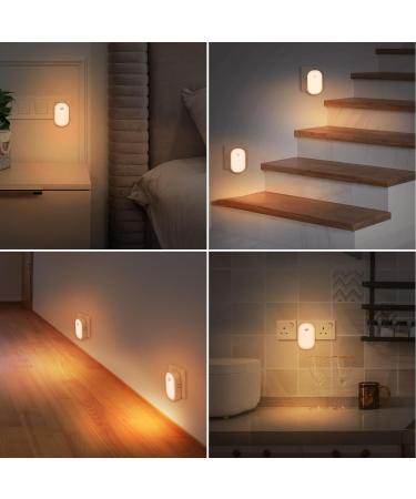 Teapd Night Light Socket with Motion Detector - 2 Pack Dimmable Warm White LED for Kids Twilight Sensor 3 Modes for Bedroom Staircase Hallway & Kitchen - Buy Online on GoSupps.com