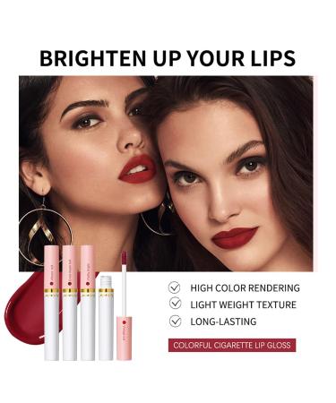 Shop 4 Colors Matte Liquid Lipstick Set - Long Lasting Waterproof & Non-Sticky | Natural Ingredients | International Shipping Available - Buy Online on GoSupps.com