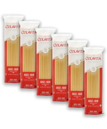 Colavita Capellini Pasta 6 Pack - Authentic Italian Angel Hair Pasta Made with 100% Durum Wheat Semolina