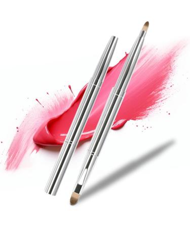 SculptZen Retractable Lip Makeup Brush Double Ended Lipstick Applicator Brush Portable Lip Brush Concealer Brush Eye Shadow Brush Lip Contours Makeup Tool with Lid for Women Girls Travel and Daily Use - Buy Online on GoSupps.com