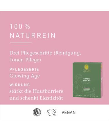 PRIMAVERA Starter and Travel Kit - Glowing Age - Natural Cosmetics - Learning and Travel Kit for Mature and Demanding Skin - Gift Set - Clay Cleansing - Vegan - Buy Online on GoSupps.com