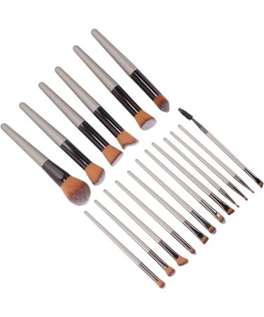 Face Powder Applicator Cosmetic Brush Set 18 Pieces Ergonomic Design Synthetic Fiber Aluminum Tube Multi-Purpose for Eyebrows Soft and Silky Blush Lips - Buy Online on GoSupps.com