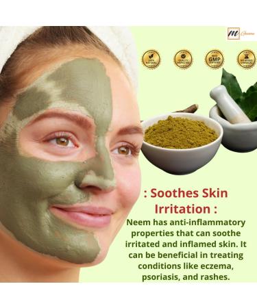 mGanna 100% Natural Neem Leaf Powder Pure Azadirachta Indica for Skin, Hair Care and Cosmetic Formulations 227 GMS / 0.5 LBS - Buy Online on GoSupps.com