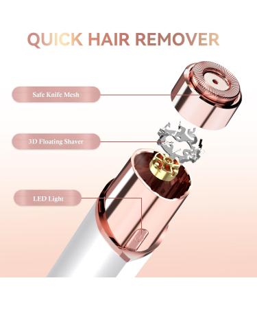 Facial Hair Removal for Women - Portable Rechargeable Lady Shaver & Painless Milky White Face Hair Remover - Buy Online on GoSupps.com