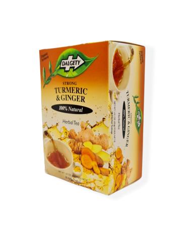 Caricom Products Ltd Dalgety Turmeric & Ginger Herbal Tea 100 All Natural Maximum Strength 40g Box 18 Herbal Tea Bags