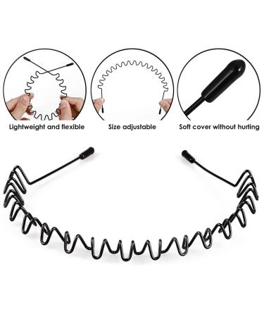 Vrose Flosi Metal Hair Bands for Men and Women - Non Slip Headbands for Makeup, Skincare, and Sports - Wavy Spring Wire Hair Band - Buy Online on GoSupps.com