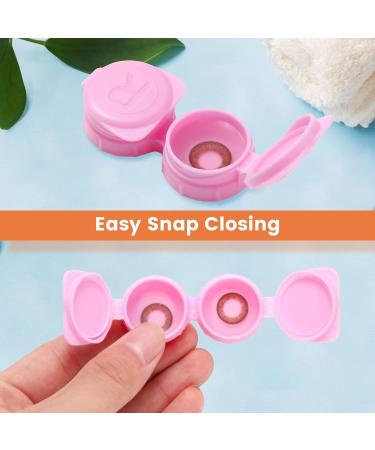15-Pack Flip-Top Contact Lens Cases | Assorted Colors for Secure Storage | International Shipping Available - Buy Online on GoSupps.com