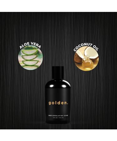 Shop Golden Grooming Co. Exfoliating Face Scrub for Men - Deep Cleansing Facial Cleanser with Coconut Oil & Aloe Vera - Perfect for All Skin Types - 4oz - Buy Online on GoSupps.com
