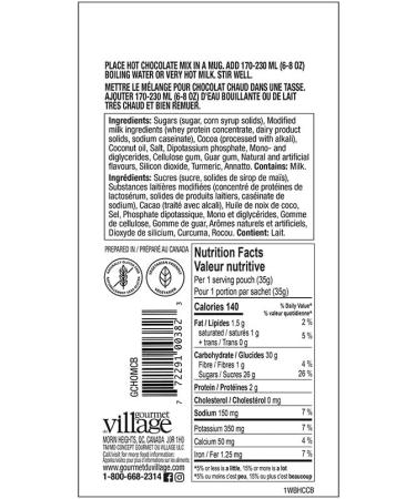 Gourmet du Village Hot Chocolate Cr me Brul e - Buy Online on GoSupps.com