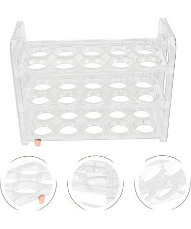 Hohopeti Egg Storage Rack Egg Holder for Fridge Eggs Egg Storage Stand Egg Rack for Fridge Door Dedicated Box White 25.00X20.00X11.00CM - Buy Online on GoSupps.com