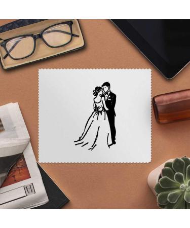 Buy Wedding Couple Microfiber Cleaning Cloths for Glasses - 2 Pack | Lenses Cleaning Solution - Buy Online on GoSupps.com