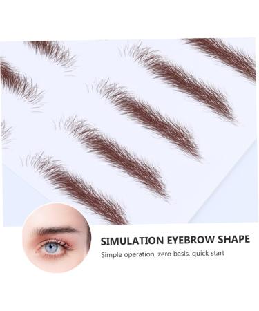 Housoutil 4pcs Eyebrow Stickers Hair-like Authentic Eyebrows Eyebrow Makeup Eyebrow Tool 6d Pearlescent Blush - Buy Online on GoSupps.com