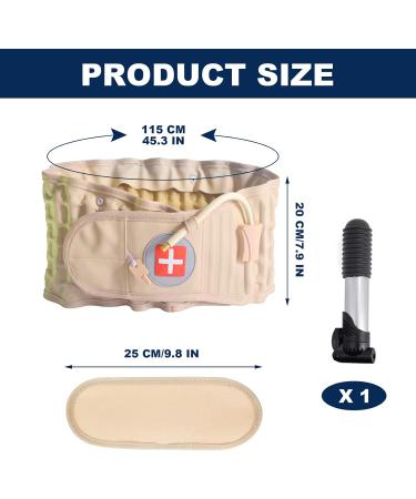Komsoup Decompression Belt - Inflatable Lumbar Support for Back Pain Relief & Posture Correction | Alleviate Muscle Cramps & Promote Spinal Health - Buy Online on GoSupps.com