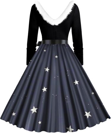 Festive Christmas Sweater Dress for Women | Long-Sleeved Pullover Tunic with Holiday Motif - Perfect Winter Party Outfit - Buy Online on GoSupps.com