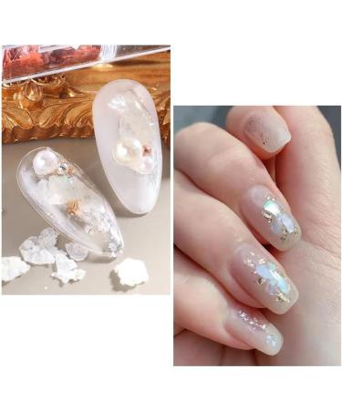 Nail Art Decoration Shimmer Texture Nails Slices Abalone Shell Nail Flakes Irregular 3D Glitter(YM-31) - Buy Online on GoSupps.com