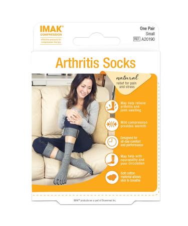 IMAK Compression Arthritis Socks - Socks that Brace Feet to Support Chronic Pain Relief - Medium Medium (1 Pair)