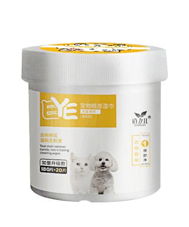 Wpsagek 200pcs Pet Eye Cleaning Wet Wipes Tear Stain Remover For Dogs Eyes cat Cleaning Cotton Pads Unscented Gentle Pet Ear Stain Remover
