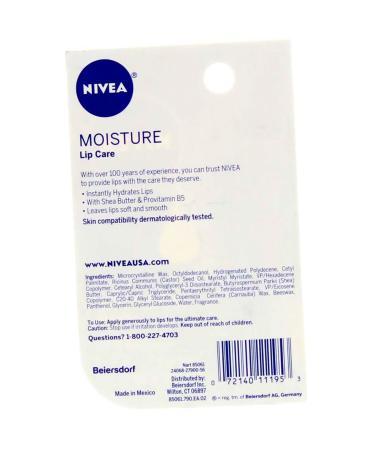 NIVEA A Kiss of Moisture Essential Lip Care 0.17 oz - Pack of 5 | Hydrating Lip Balm Set - Buy Online on GoSupps.com
