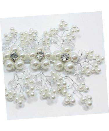 FRCOLOR Wedding Hair Comb Tiara Bridal Hair Comb Crystal Hair Comb Wedding White Soft Chain Bride Bride Comb - Buy Online on GoSupps.com