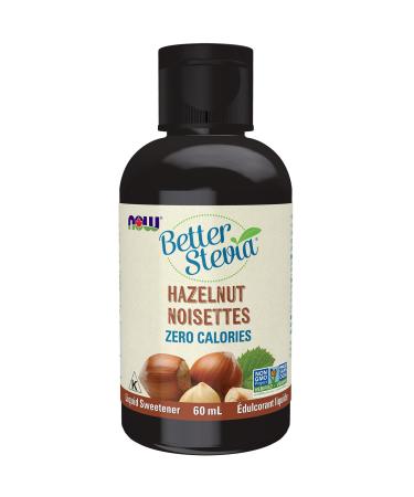 NOW Foods BetterStevia Hazelnut Zero-Calorie Liquid Sweetener Keto Friendly Suitable for Diabetics No Erythritol 60mL Hazelnut Cream 60 ml (Pack of 1)