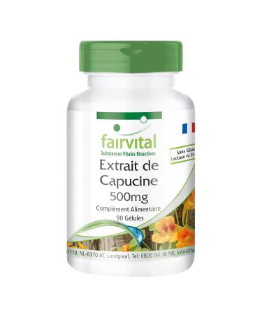Fairvital | Nasturtium extract 500mg VEGAN - Highly dosed - 90 capsules - concentrated 4 times