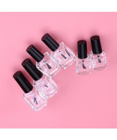 6 pi ces Lot de Flacons Vernis Ongles Vides Verre Transparent avec Pinceau Int gr Bouchon tanche sans Fuite pour DIY et Remplissage Facile - Buy Online on GoSupps.com