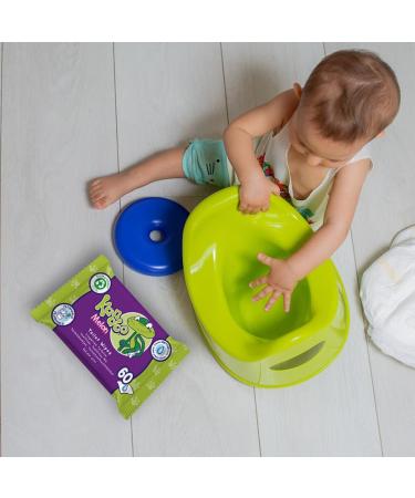 Kandoo Melon Wet Wipes - 100% Vegetable Cellulose Flushing Perfume-Free Dermatologically Tested - 60 Towels (1 Pack) - International Shipping Available - Buy Online on GoSupps.com