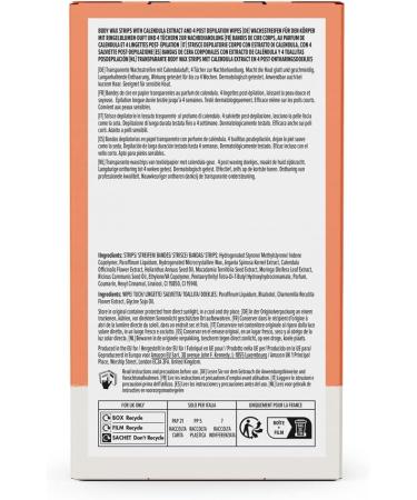 Buy Amazon Body Wax Stripes with Calendula Extract - 20 Pieces 4-Pack | Post-Depilation Cloths Included - Soft Effective Hair Removal - Buy Online on GoSupps.com