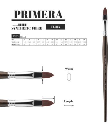 Escoda Primera 1960 Synthetic Maroon Teijin Filament Paint Brush - Size 16 Filbert - Watercolor & Acrylic - Buy Online on GoSupps.com