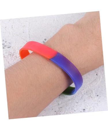 Unomor 24 Pcs Rainbow Bracelet Lgbt Pride Bracelet Expandable Bangle Bracelet Pride Friendship Bracelet Colored Wristbands Personalized Silicone Wristbands Woman Silica Gel Supplies Charm Colorful 6.5X6.5X1CM - Buy Online on GoSupps.com