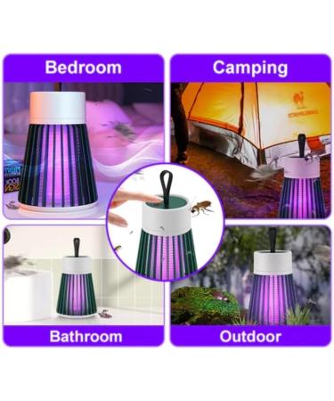 Mozzguard Zapper Zapper for Outdoor & Indoor USB Rechargeable Mosquito Killer Lamp with Uv Light Electric Fly Traps Insect Zapper for Home Backyard Garden Camping Bedbugs Heater Lantern (B Charge) B charge - Buy Online on GoSupps.com