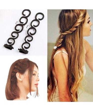 2Pcs Magic Hair Twist Centipede Braid Clip - DIY Bun Maker Tool - New Coffee Release - Buy Online on GoSupps.com