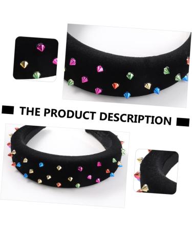 Mikinona Headband Sponge Hairband Hair Ribbon Eye Shadow Container Paper Fans Party Decorations Sponges Rivet Hair Hoop Hairpins Wide Sponge Hair Band Punk Costume Hairband Acrylic - Buy Online on GoSupps.com