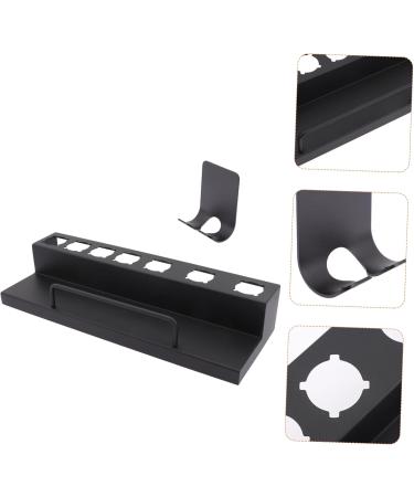 Baluue Curling Iron Rack Hair Curler Wall Holder Hairdryer Holder Station Kickstand Stainless Steel Black - Buy Online on GoSupps.com