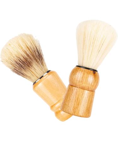 Minkissy 6 STK Bartbrush Razor Brush for Men | Salon Quality Haircase & Shaving Tools | Durable Wood & Nylon Wool Friseur Neck Brush - Buy Online on GoSupps.com