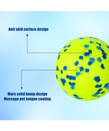 Indestructible Dog Ball Toys - Durable 2 Pack Rubber Balls for High Jumping & Tooth Training - Yellow & Blue - Buy Online on GoSupps.com