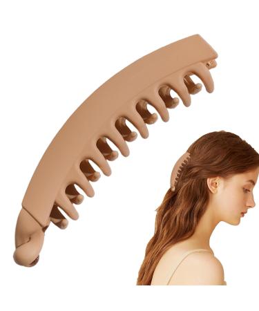 Banana Claw Clips - Cute Hair Accessories with Banana Design - Non-Slip Shark Claw Clips for Hair Claw Clips for Thin Hair Maijia Frosted Milk Coffee