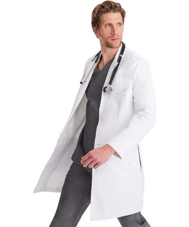 Healing Hands 5103 Lyndon Men's Lab Coat - Full Length, 6 Pocket White Hospital Coat from The White Coat Professional Collection - Size 36 - Buy Online on GoSupps.com